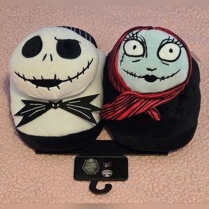 The Nightmare Before Christmas Jack Skellington & Sally Sewing House Slippers